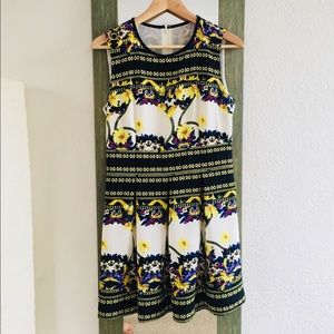 White House black market  Baroque pleated dress